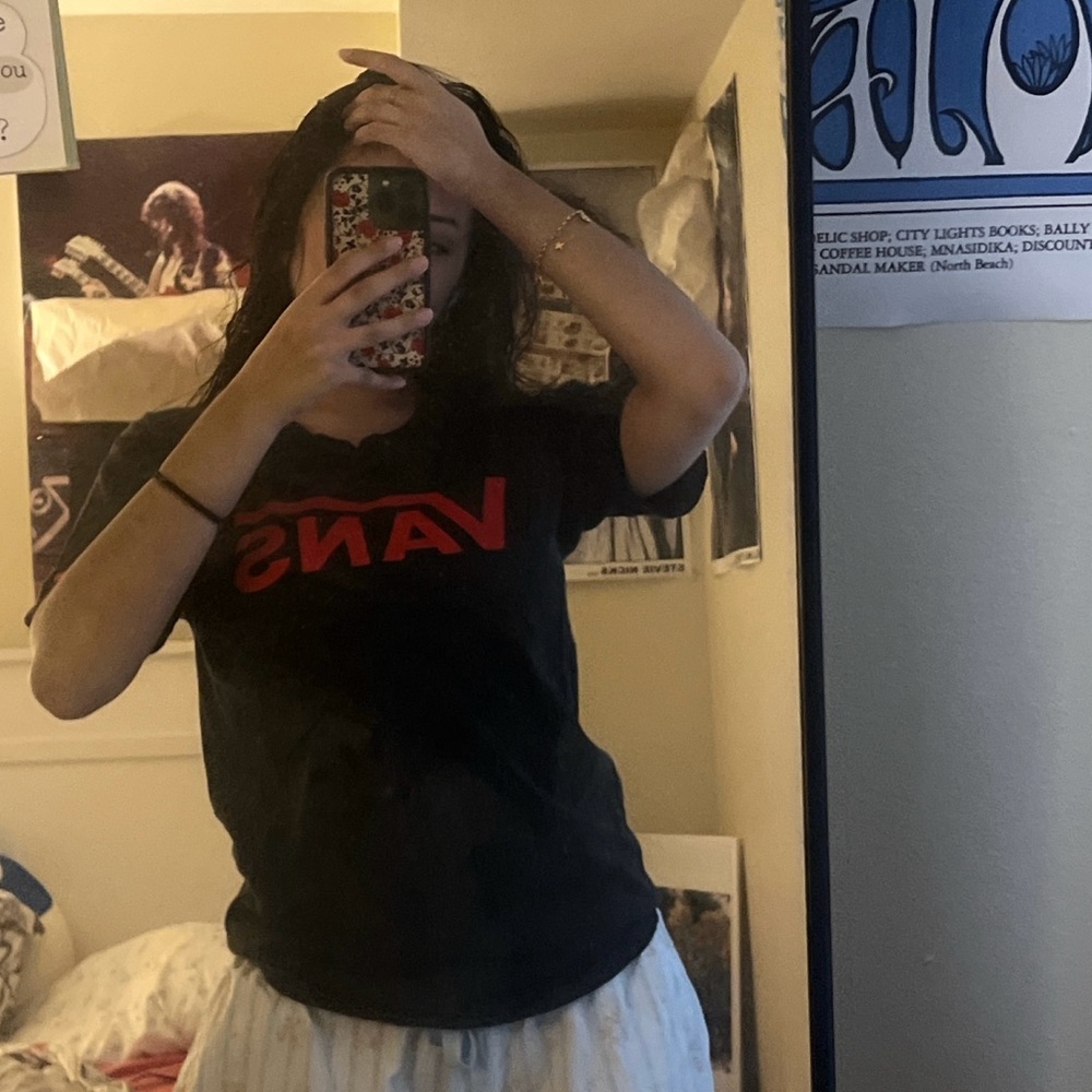 Vans Black Tee with Red Graphic